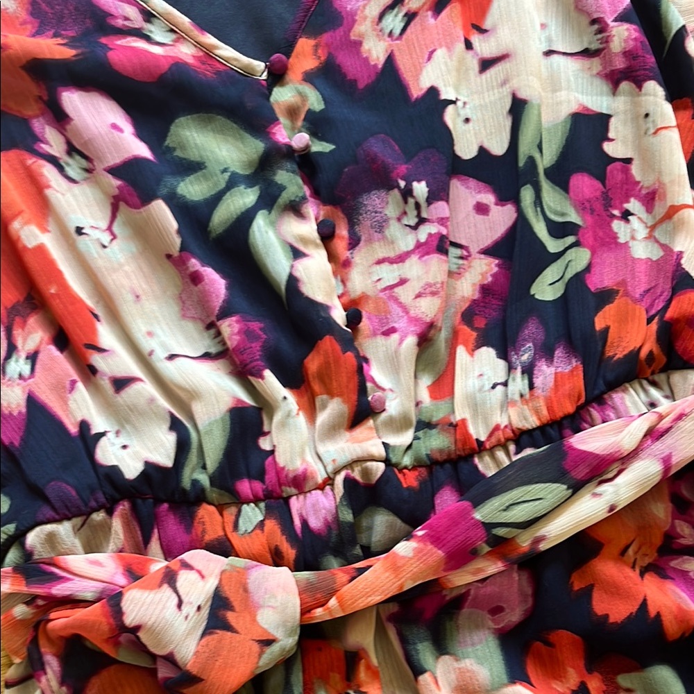 Calvin Klein Floral Wrap Dress - Picture 5 of 9